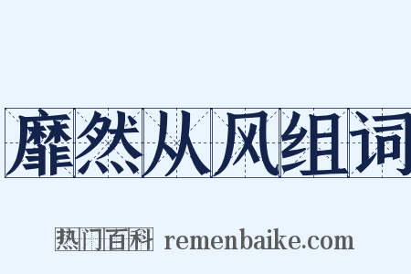 靡然从风组词是什么意思的图片